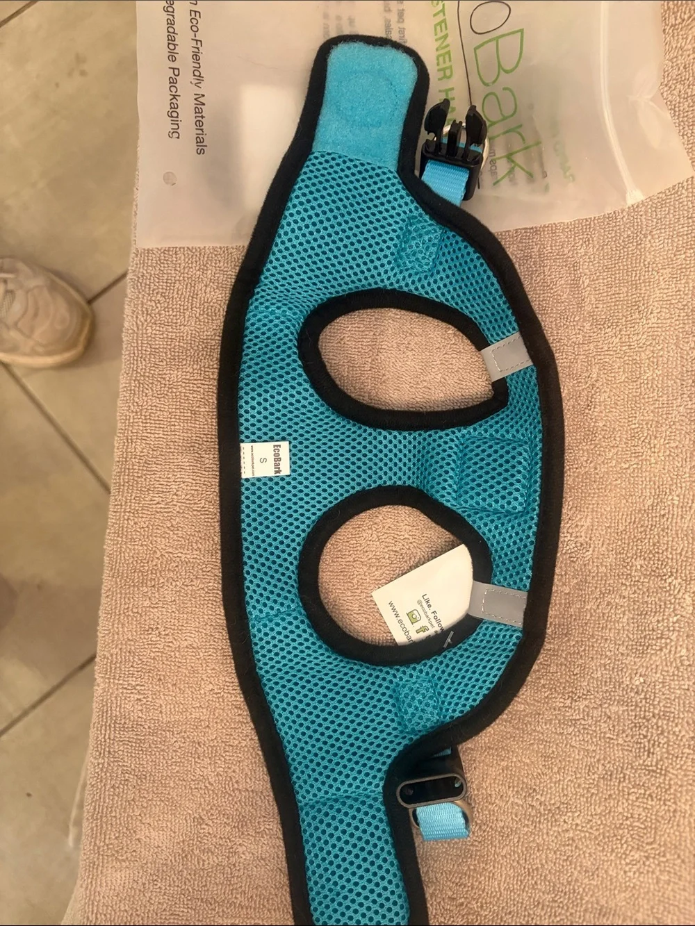 Bark Teal Mesh Small Pet Harness with D-Ring
